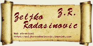 Željko Radašinović vizit kartica